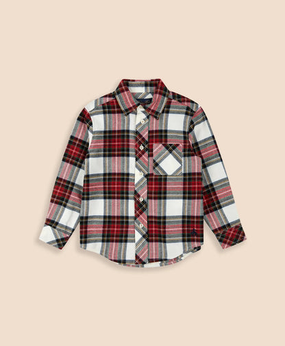 Boys Cotton Brushed Flannel Shirt | Brooks Brothers online shop