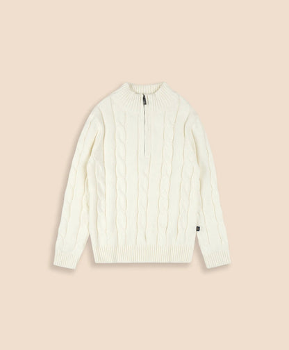 Boys Cotton Cable Knit Quarter-Zip Sweater | Brooks Brothers discount