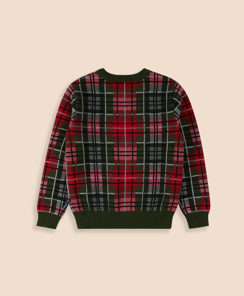 Boys Cotton Jacquard Tartan Sweater | Brooks Brothers sale