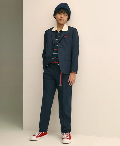 Boys Junior Plain-Front Wool Suit Pants | Brooks Brothers online shop