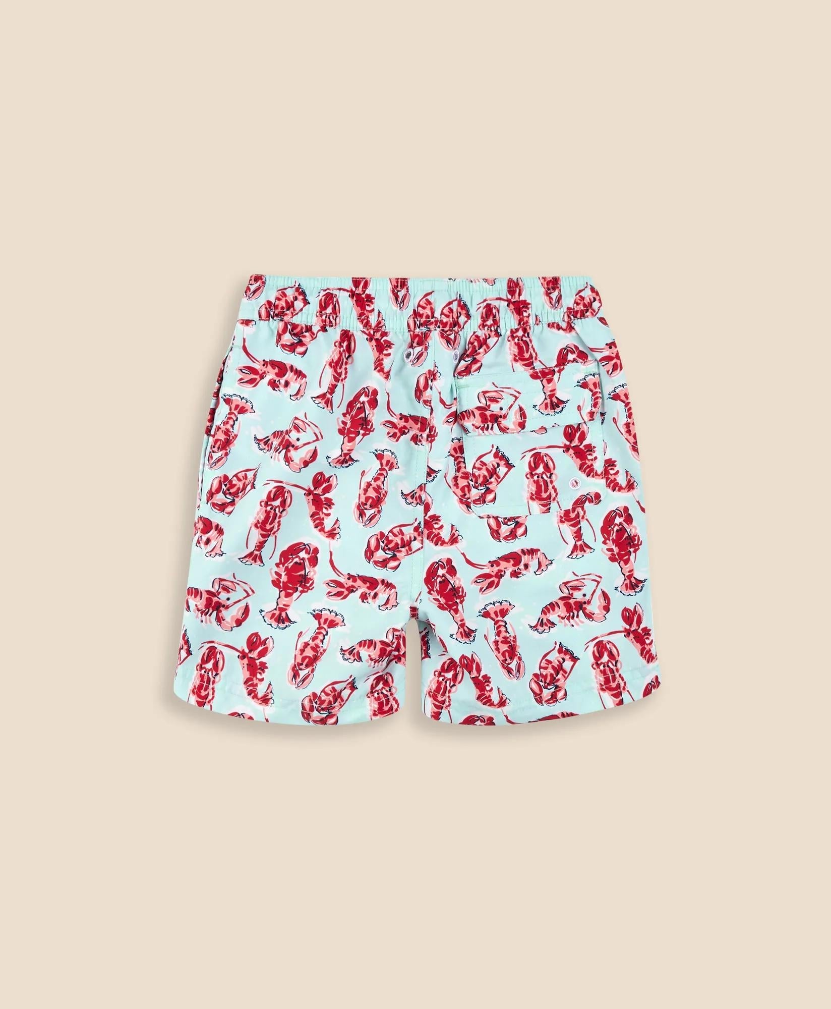 Boys Lobster Print Swim Trunks | Brooks Brothers online