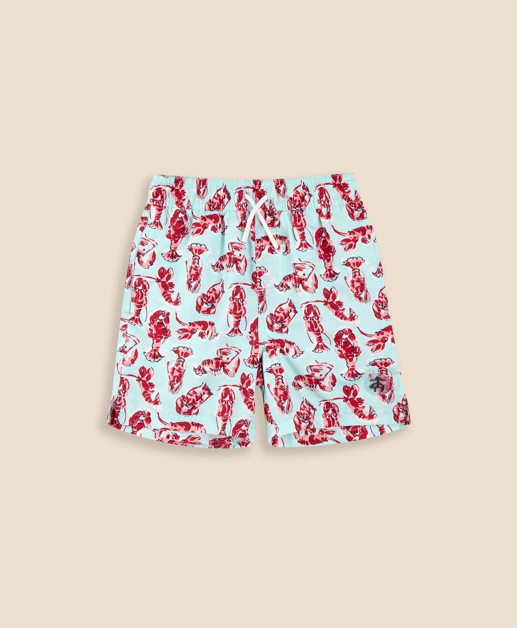 Boys Lobster Print Swim Trunks | Brooks Brothers online