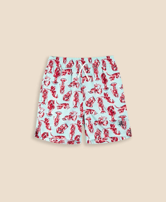 Boys Lobster Print Swim Trunks | Brooks Brothers online