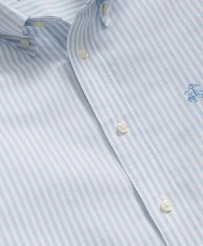 Boys Non-Iron Stretch Cotton Striped Oxford Sport Shirt | Brooks Brothers online shop