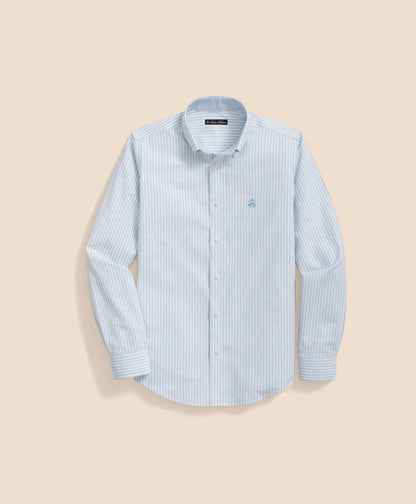 Boys Non-Iron Stretch Cotton Striped Oxford Sport Shirt | Brooks Brothers online shop