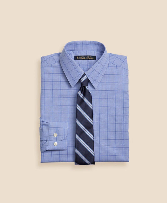 Boys Non-Iron Supima® Cotton Broadcloth Plaid Dress Shirt | Brooks Brothers sale