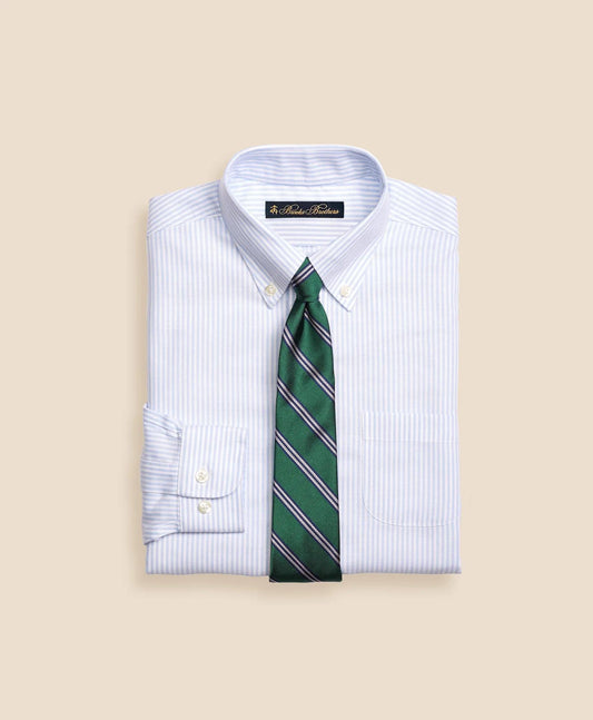 Boys Non-Iron Supima® Cotton Oxford Stripe Dress Shirt | Brooks Brothers online