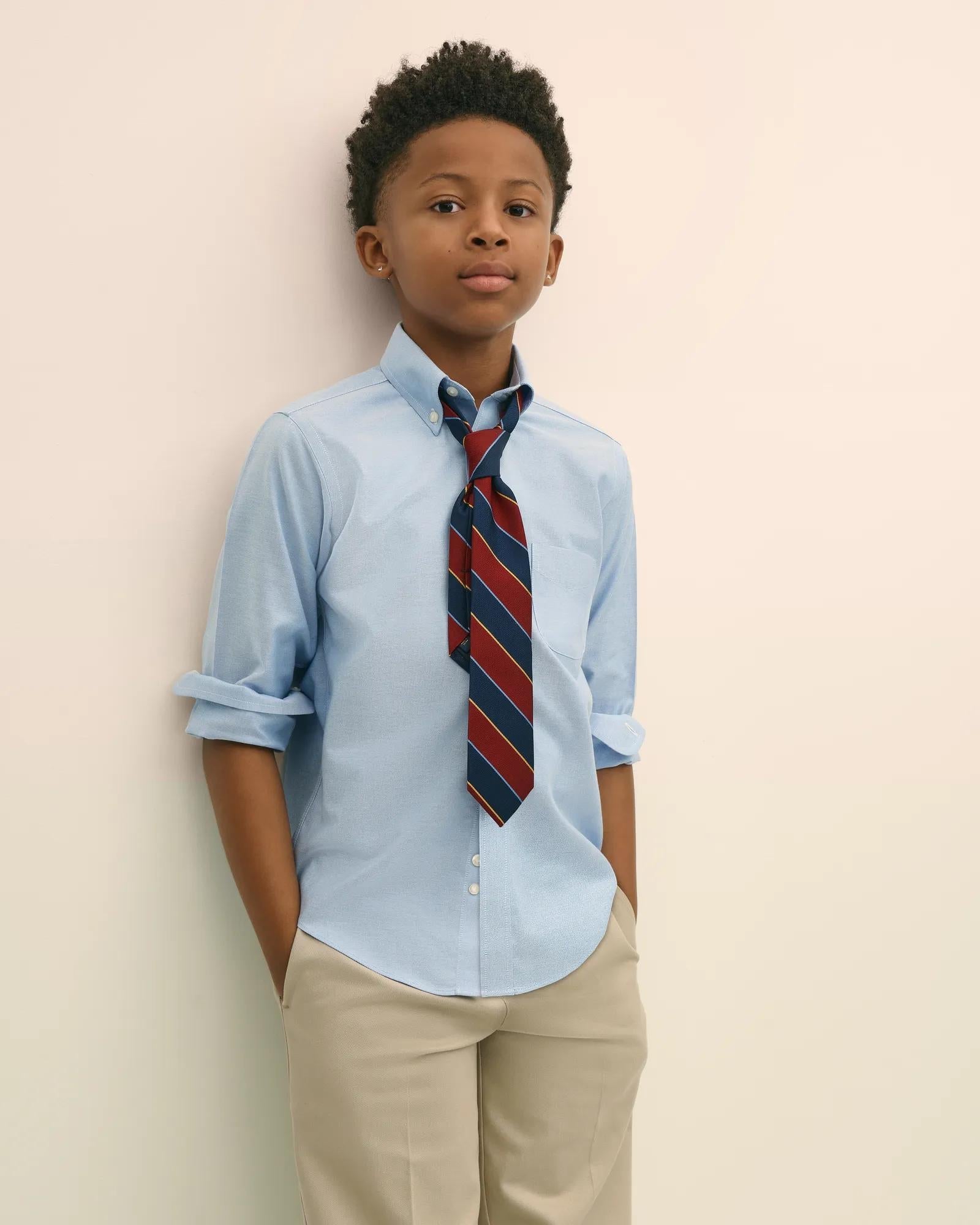 Boys Non-Iron Supima® Oxford Polo Button-Down Dress Shirt | Brooks Brothers sale