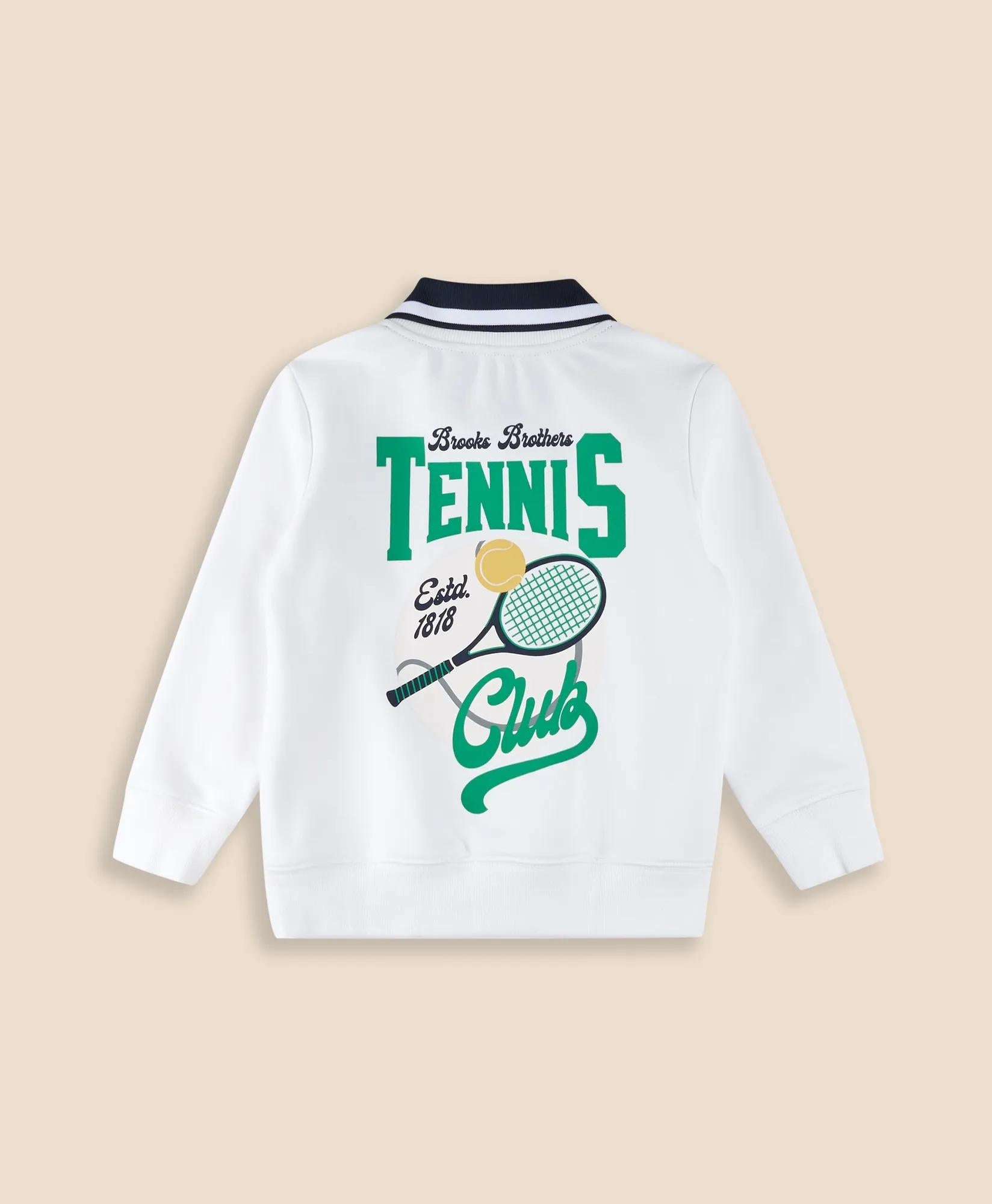 Boys Point Collar Tennis-Graphic Sweatshirt | Brooks Brothers on sale