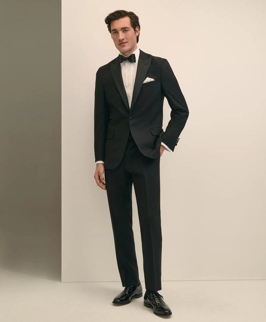 Brooks Brothers Explorer Collection Classic Fit Wool Tuxedo Pants | Brooks Brothers online shop
