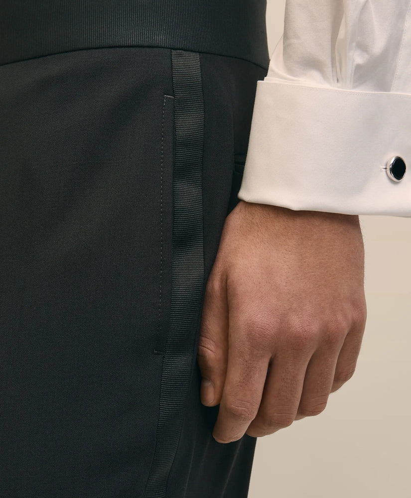 Brooks Brothers Explorer Collection Classic Fit Wool Tuxedo Pants | Brooks Brothers online shop