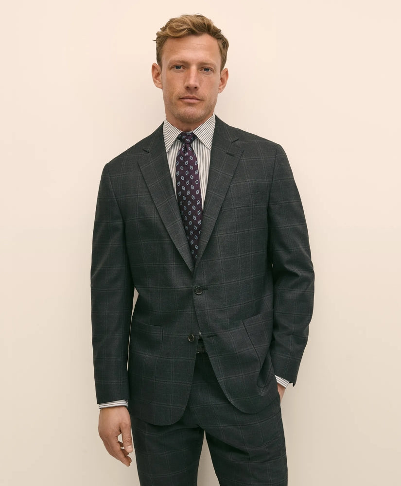 Brooks Brothers Explorer Collection Classic Fit Wool Windowpane Suit Jacket | Brooks Brothers sale