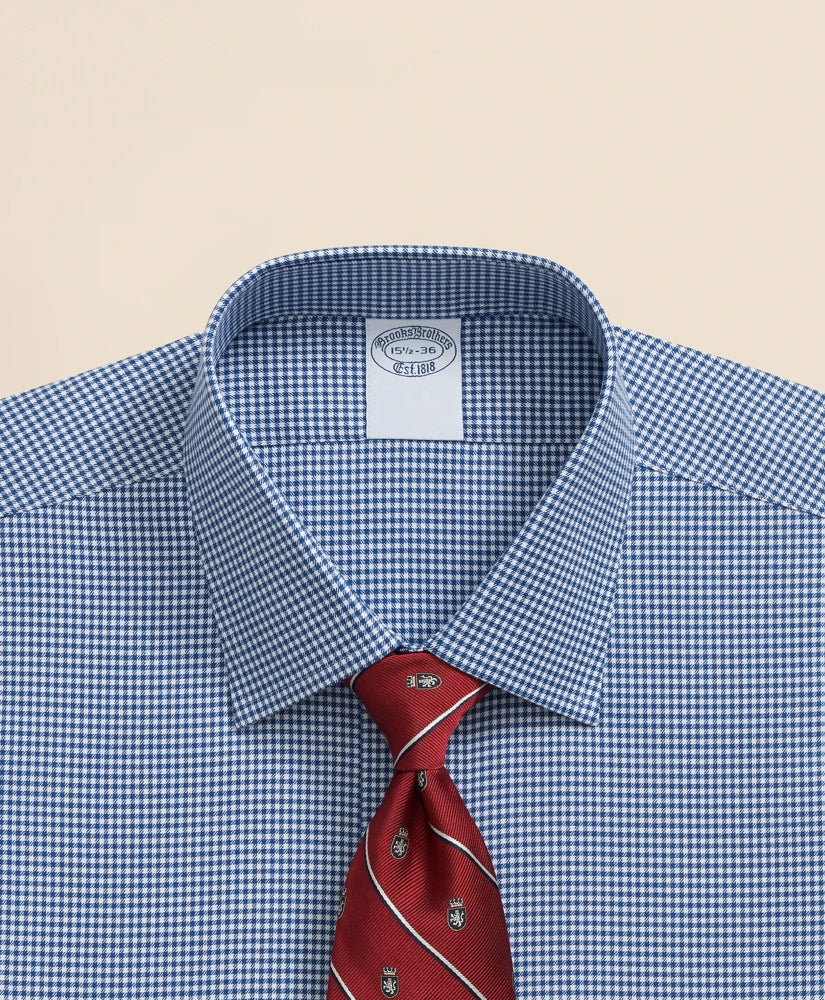 Brooks Brothers Explorer Collection Non-Iron Twill Ainsley Collar Gingham, Dress Shirt | Brooks Brothers on sale