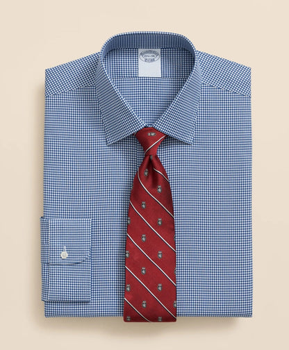 Brooks Brothers Explorer Collection Non-Iron Twill Ainsley Collar Gingham, Dress Shirt | Brooks Brothers on sale