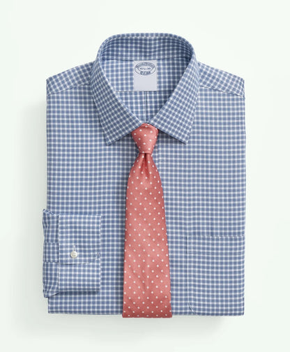 Brooks Brothers Explorer Collection Non-Iron Twill Ainsley Collar, Gingham Dress Shirt | Brooks Brothers online shop - US 9124