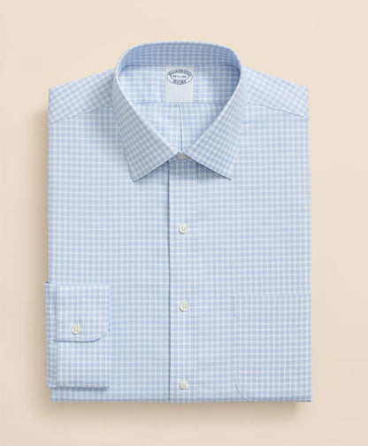 Brooks Brothers Explorer Collection Non-Iron Twill Ainsley Collar, Gingham Dress Shirt | Brooks Brothers online shop