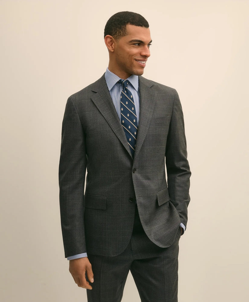 Brooks Brothers Explorer Collection Slim Fit Wool Overcheck Suit Jacket | Brooks Brothers for sale