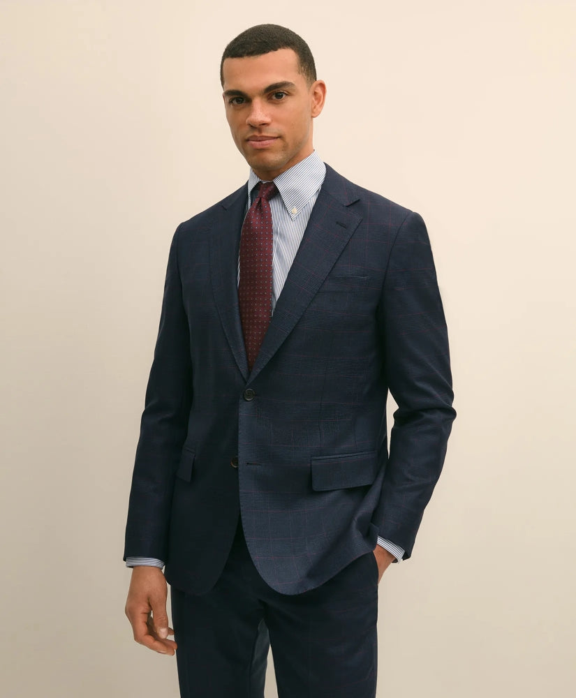 Brooks Brothers Explorer Collection Slim Fit Wool Overcheck Suit Jacket | Brooks Brothers discount