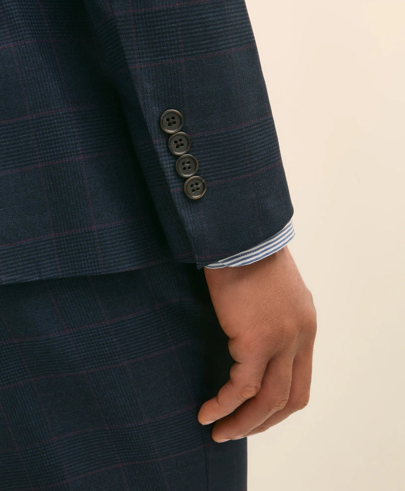 Brooks Brothers Explorer Collection Slim Fit Wool Overcheck Suit Jacket | Brooks Brothers discount