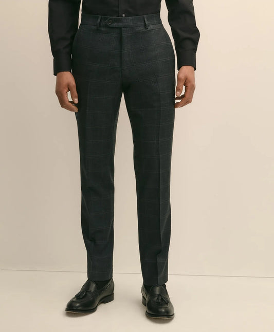 Brooks Brothers Explorer Collection Slim Fit Wool Windowpane Suit Pants | Brooks Brothers for sale
