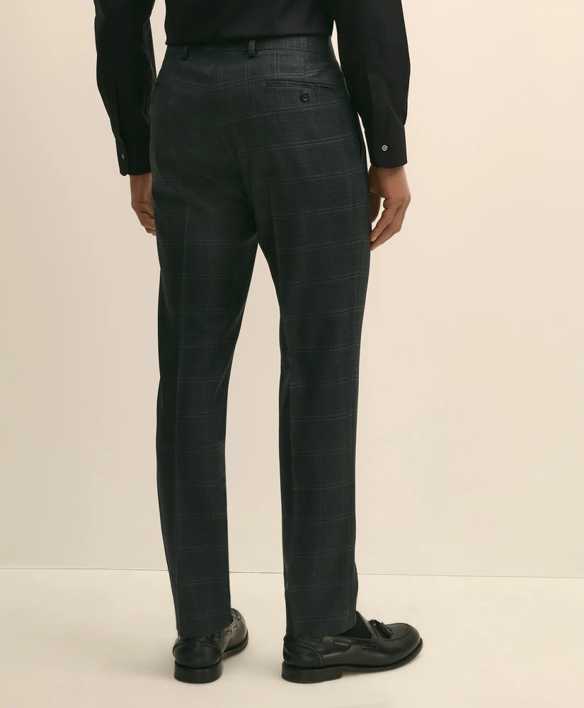 Brooks Brothers Explorer Collection Slim Fit Wool Windowpane Suit Pants | Brooks Brothers for sale