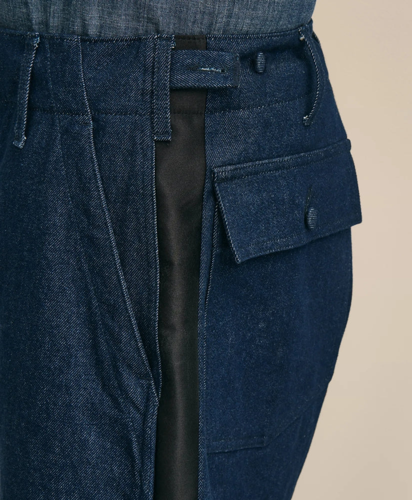 Brooks Brothers X Engineered Garments Cotton Denim Fatigue Dress Pants | Brooks Brothers on sale