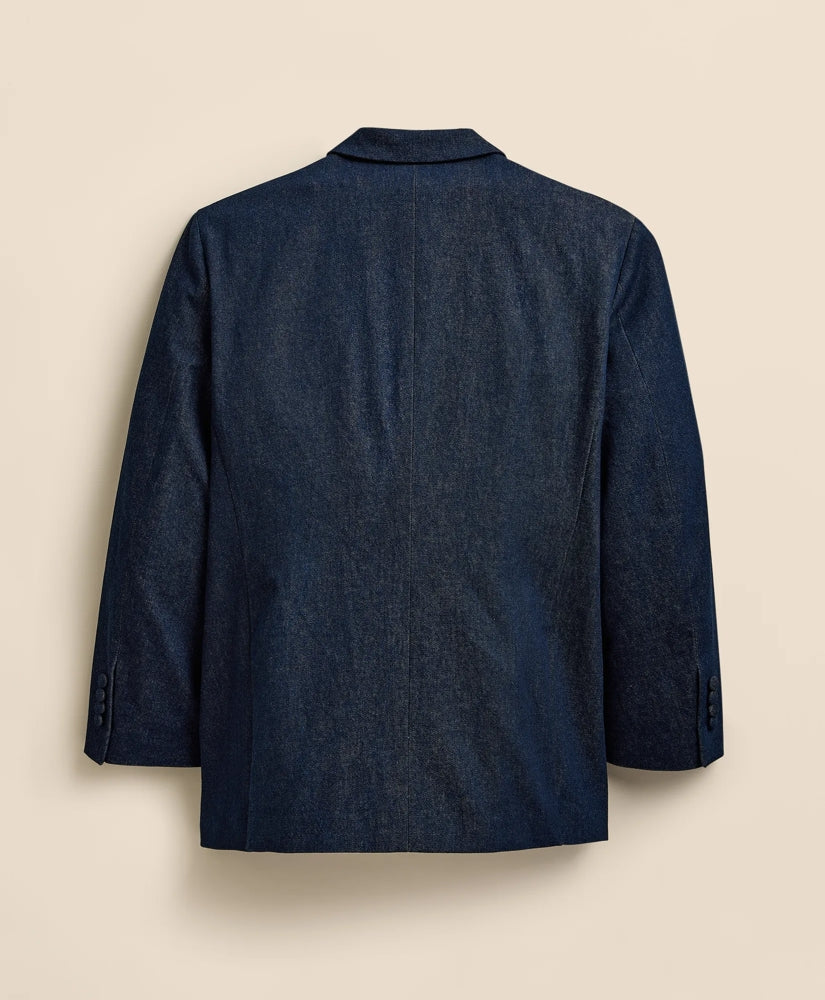 Brooks Brothers X Engineered Garments Cotton Denim Oversized Dinner Jacket | Brooks Brothers online shop