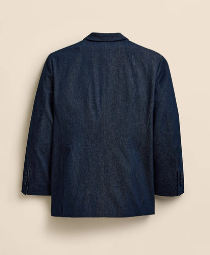 Brooks Brothers X Engineered Garments Cotton Denim Oversized Dinner Jacket | Brooks Brothers online shop