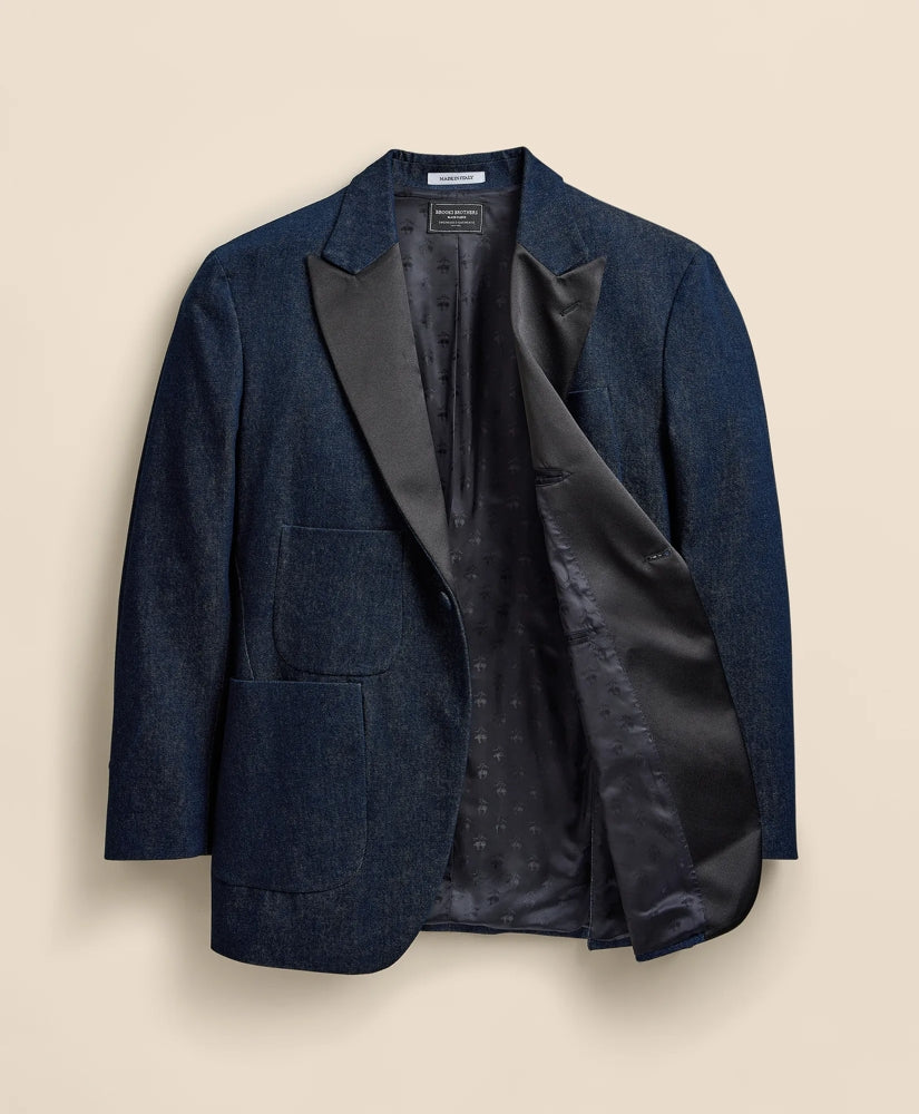 Brooks Brothers X Engineered Garments Cotton Denim Oversized Dinner Jacket | Brooks Brothers online shop