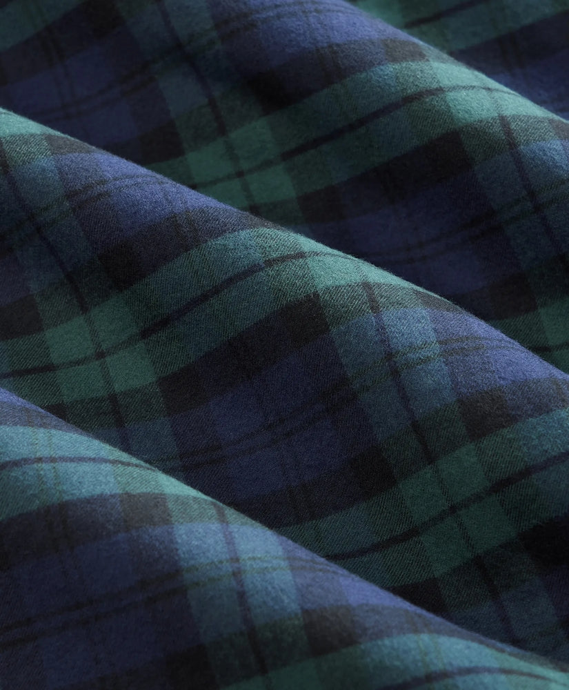 Brooks Brothers X Engineered Garments Cotton Flannel Round Pinhole Collar Oversized, Tartan Dress Shirt | Brooks Brothers discount