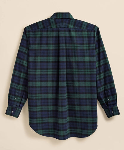Brooks Brothers X Engineered Garments Cotton Flannel Round Pinhole Collar Oversized, Tartan Dress Shirt | Brooks Brothers discount
