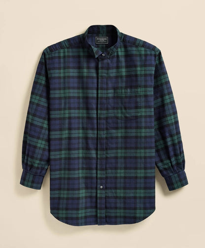 Brooks Brothers X Engineered Garments Cotton Flannel Wing Collar Oversized, Tartan Dress Shirt | Brooks Brothers online