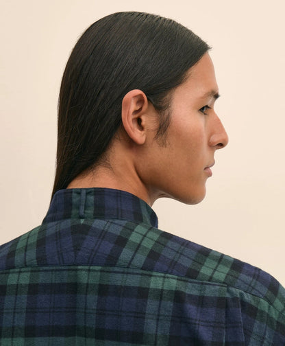 Brooks Brothers X Engineered Garments Cotton Flannel Wing Collar Oversized, Tartan Dress Shirt | Brooks Brothers online