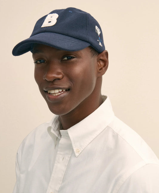 Brooks Brothers X PEANUTS Cotton Graphic Snoopy French Terry Baseball Cap | Brooks Brothers discount