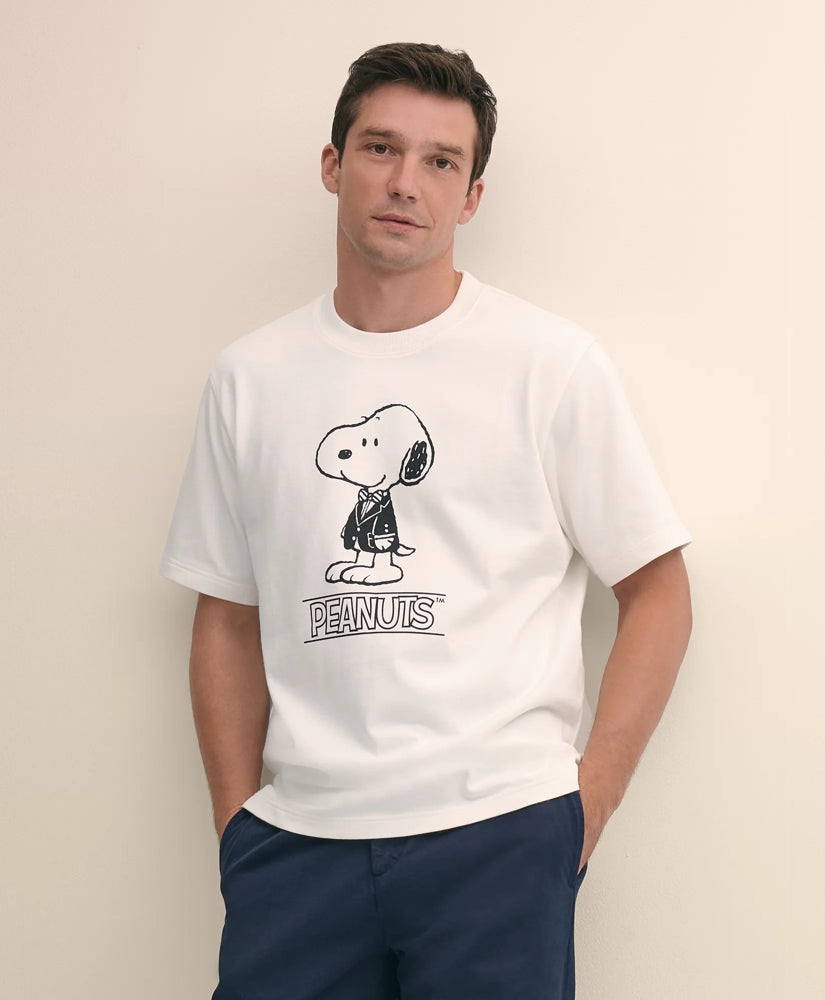 Brooks Brothers X PEANUTS Cotton Graphic Snoopy T-Shirt | Brooks Brothers online shop