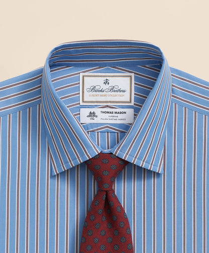 Brooks Brothers X Thomas Mason® Cotton English Collar, Stripe Dress Shirt | Brooks Brothers sale