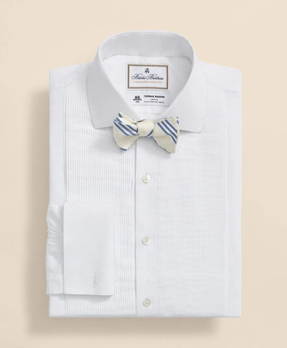 Brooks Brothers X Thomas Mason® Cotton English Collar, Swiss Pleat Front Tuxedo Shirt | Brooks Brothers online - US 8151