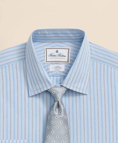 Brooks Brothers x Thomas Mason® Cotton Poplin Ainsley Collar, Multi Stripe Dress Shirt | Brooks Brothers for sale