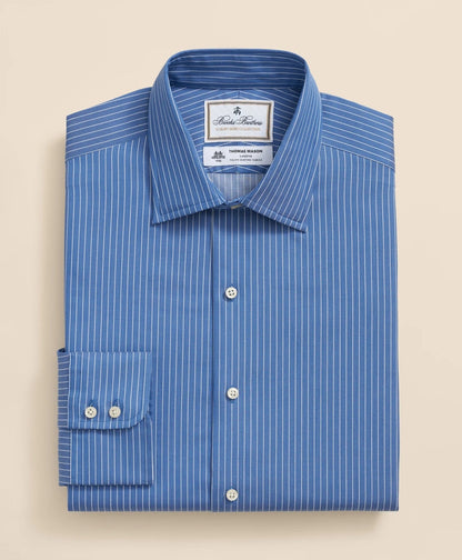 Brooks Brothers x Thomas Mason® Cotton Poplin Ainsley Collar, Striped Dress Shirt | Brooks Brothers for sale