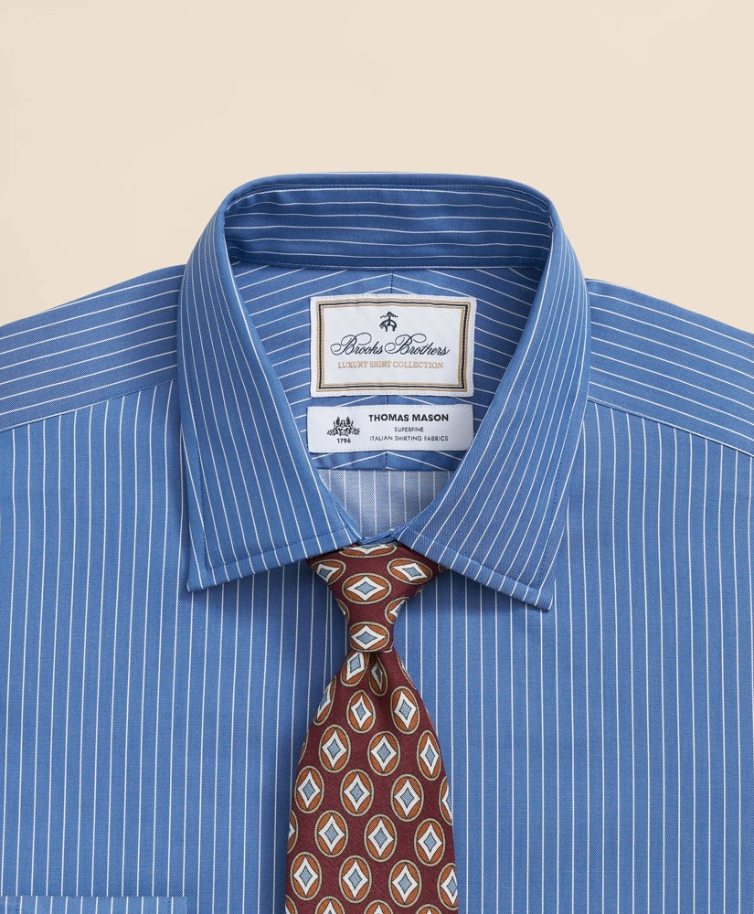 Brooks Brothers x Thomas Mason® Cotton Poplin Ainsley Collar, Striped Dress Shirt | Brooks Brothers for sale