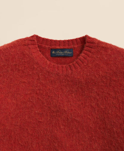Brushed Wool Crewneck Sweater | Brooks Brothers online