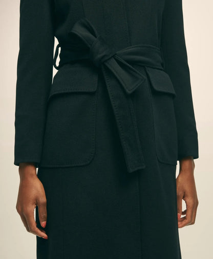 Brushed Wool Twill Wrap Coat | Brooks Brothers discount