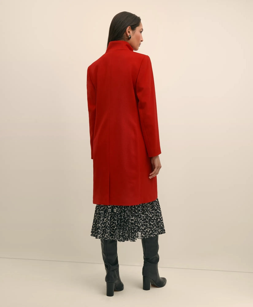 Brushed Wool Coat with Throat Latch | Brooks Brothers online