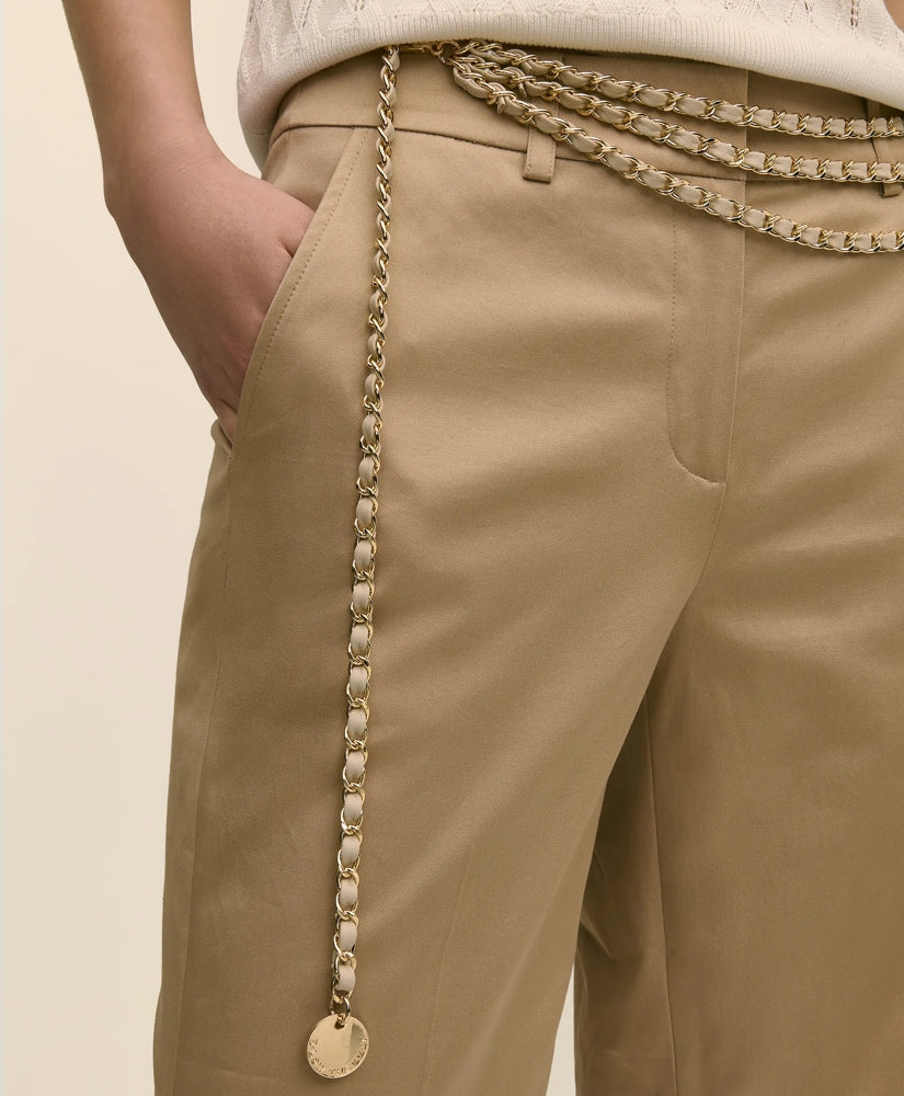 B-Low the Belt Gold-Tone Chain & Leather Waist Belt | Brooks Brothers for sale
