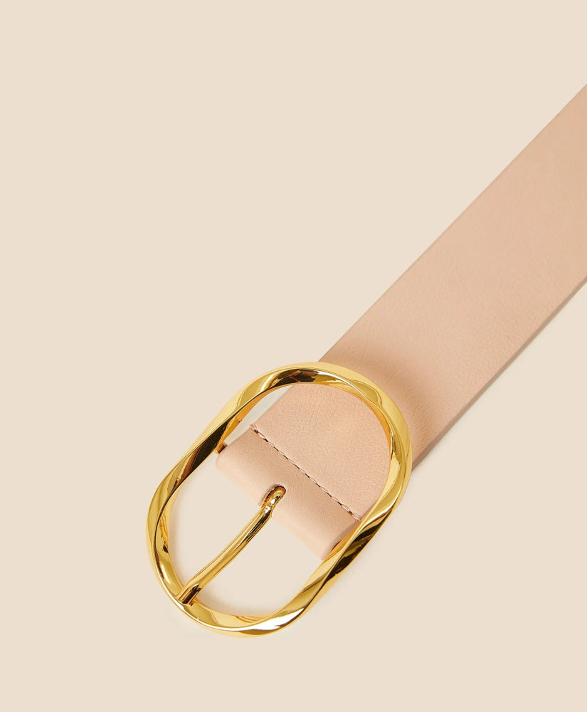 B-Low the Belt Gold-Tone & Leather Twisted Buckle Belt | Brooks Brothers cheap