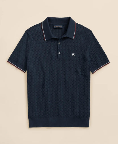 Cable Knit Archive Tennis Polo in Supima® Cotton | Brooks Brothers for sale