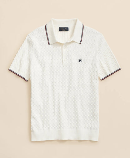 Cable Knit Archive Tennis Polo in Supima® Cotton | Brooks Brothers for sale - US 1966