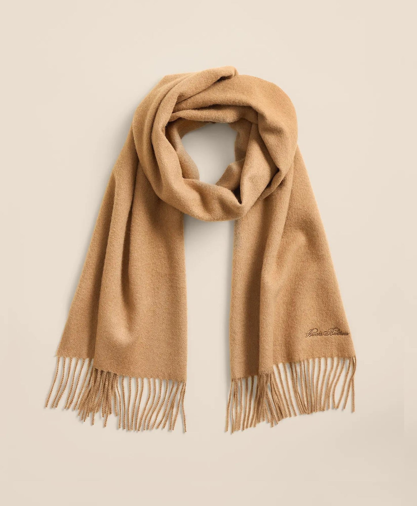 Camel Hair Fringed Scarf | Brooks Brothers on sale