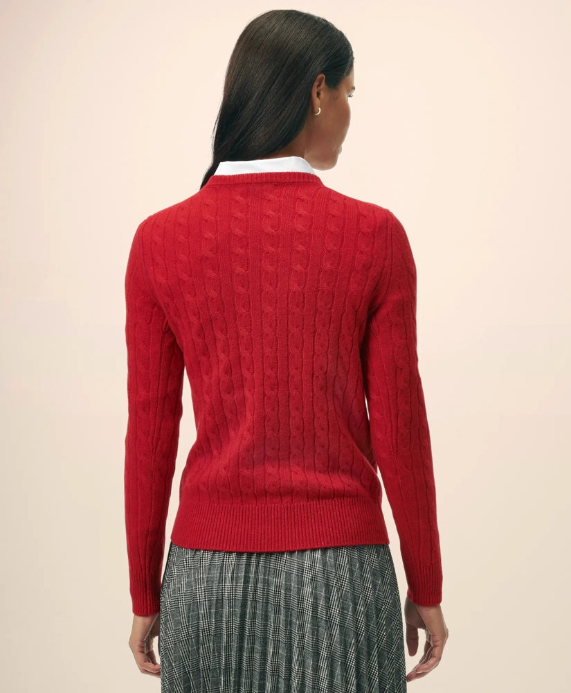 Cashmere Cable Crewneck Sweater | Brooks Brothers online