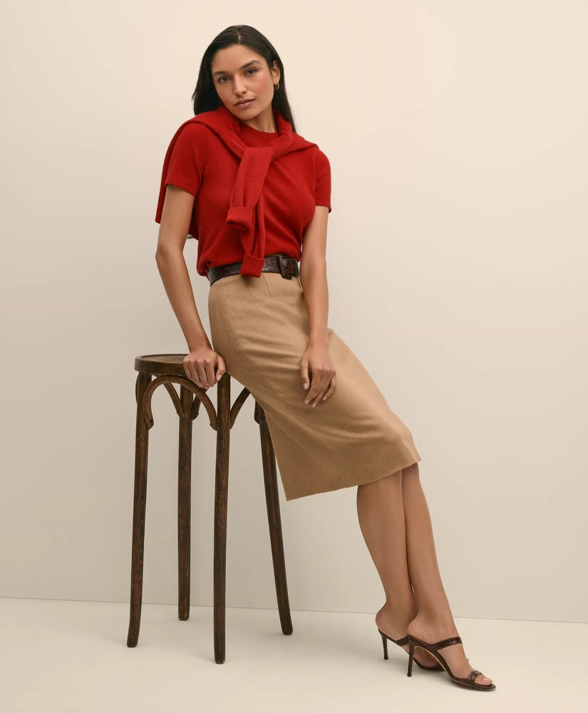 Cashmere Short-Sleeve Shell | Brooks Brothers online shop